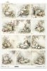 Wielkanoc, zając, królik, pisanki, wiosna, kwiaty, vintage, retro, akwarela, pastele, ilustracja, malarstwo